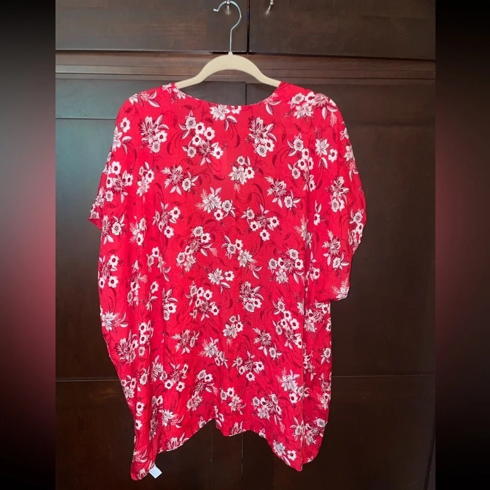 Ann Taylor Loft Floral Kimono Lightweight Blouse - Picture 2 of 5